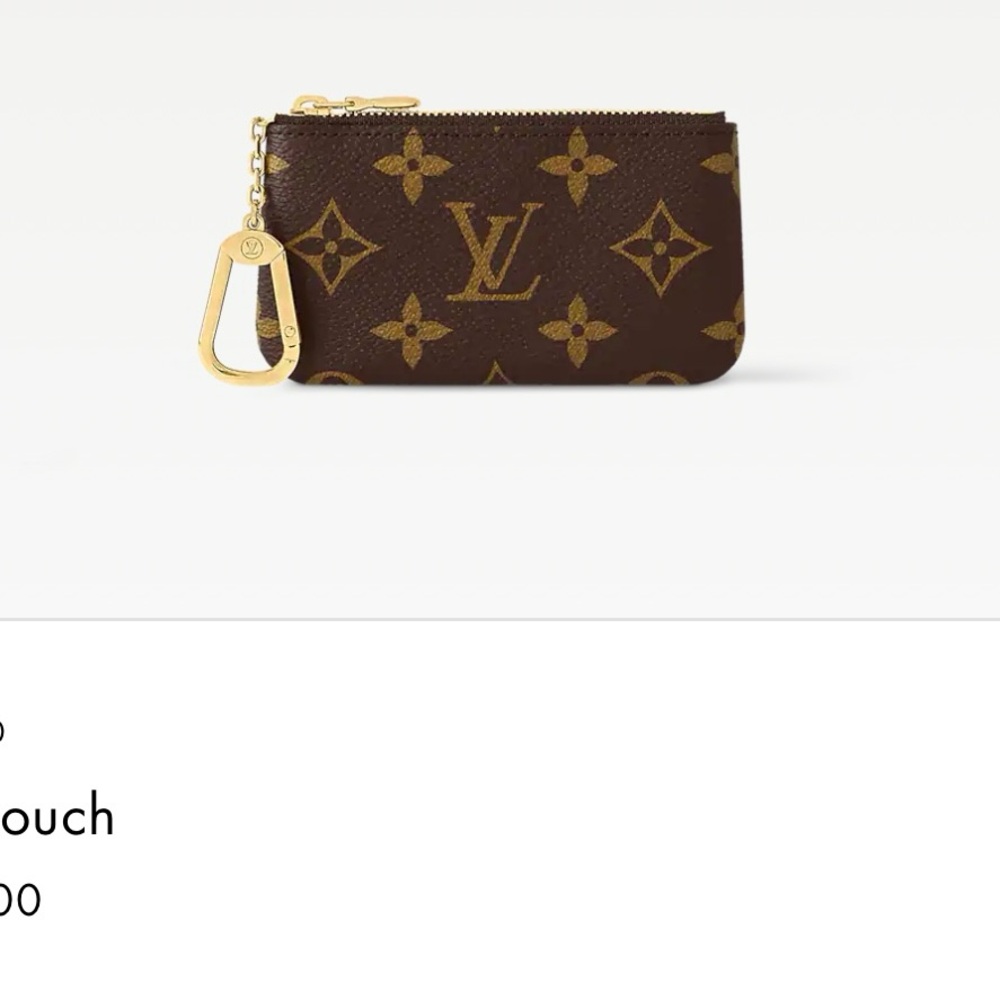 Louis Vuitton Brown and Gold Key & Card Holder